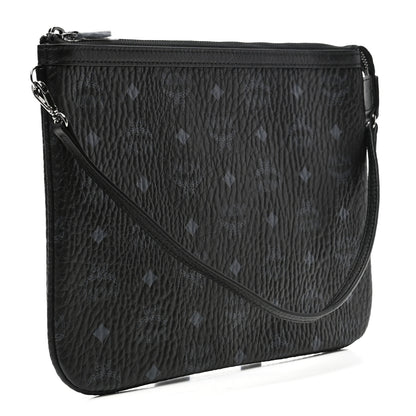 MCM Visetos Liz Shopper Tote Pouch Black 2 of 5