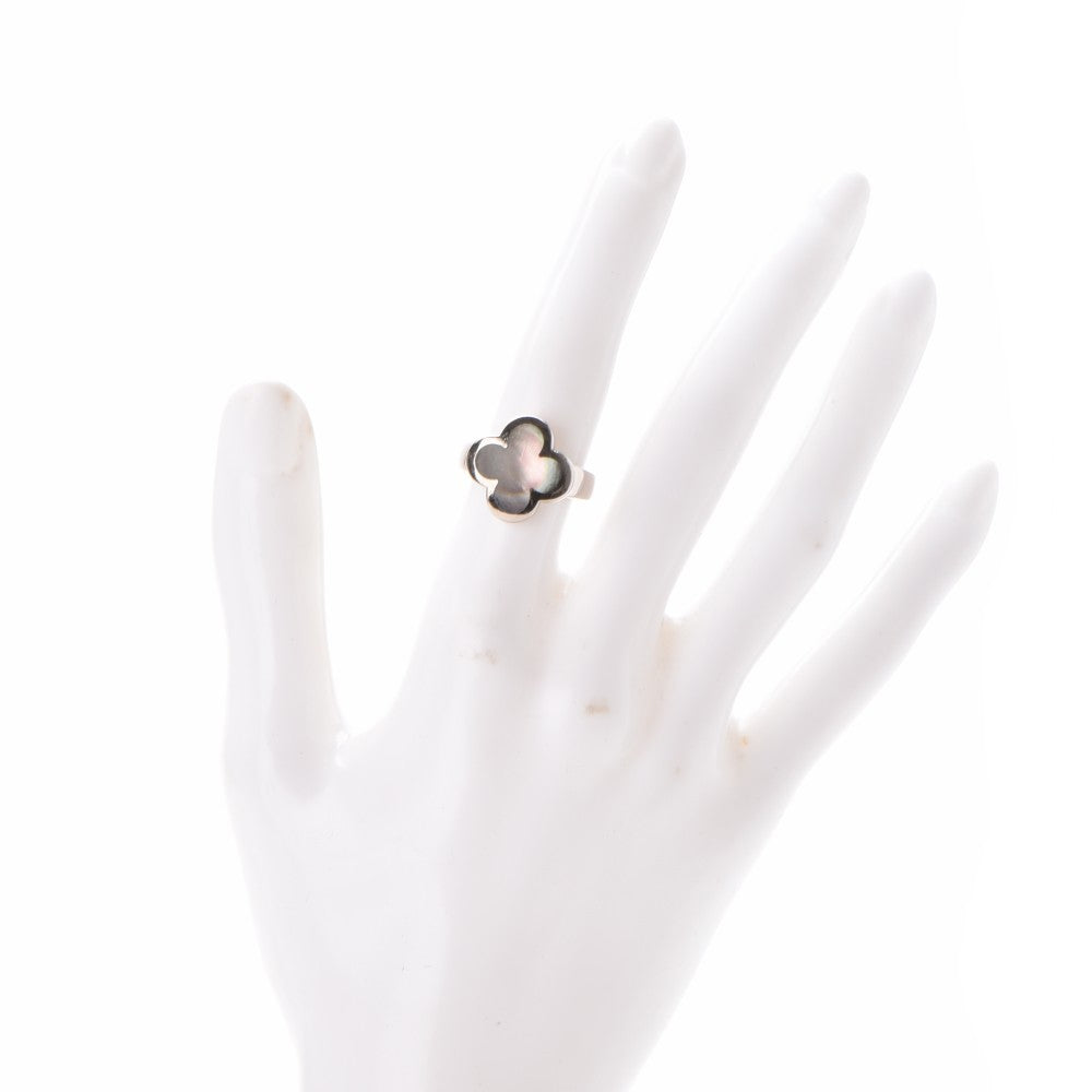 18K White Gold Mother of Pearl Pure Alhambra Ring 49 4.75