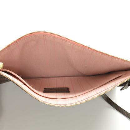 Louis Vuitton Damier Ebene Neverfull MM GM Pochette Rose Ballerine 5 of 6