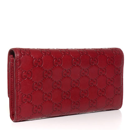 Gucci Guccissima Lovely Heart Continental Wallet Red 3 of 7