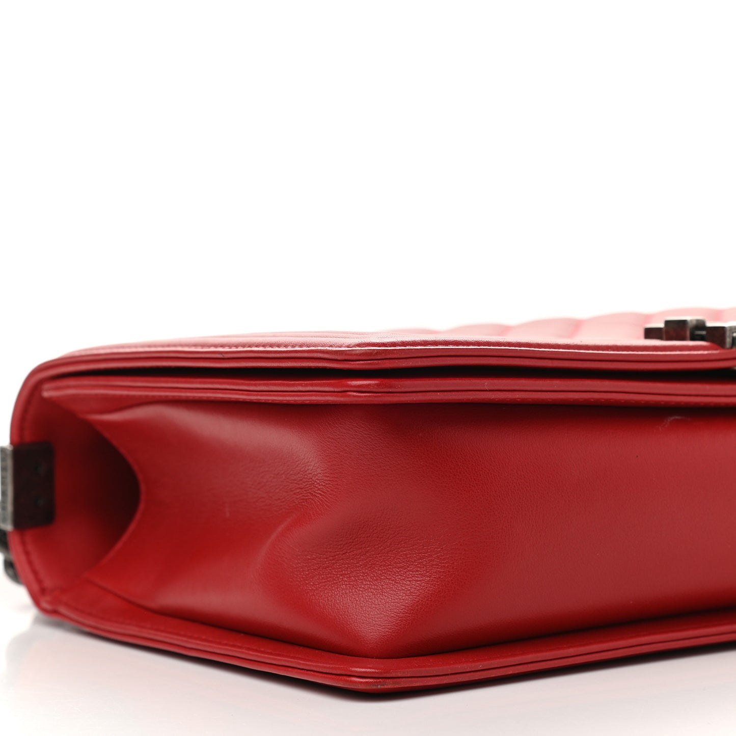 Lambskin Quilted New Medium Boy Flap Dark Red