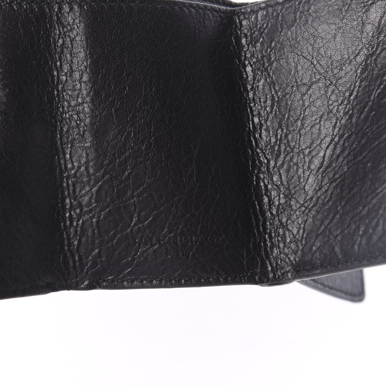 Balenciaga Agneau Classic Silver Hardware Mini Wallet Black 6 of 6