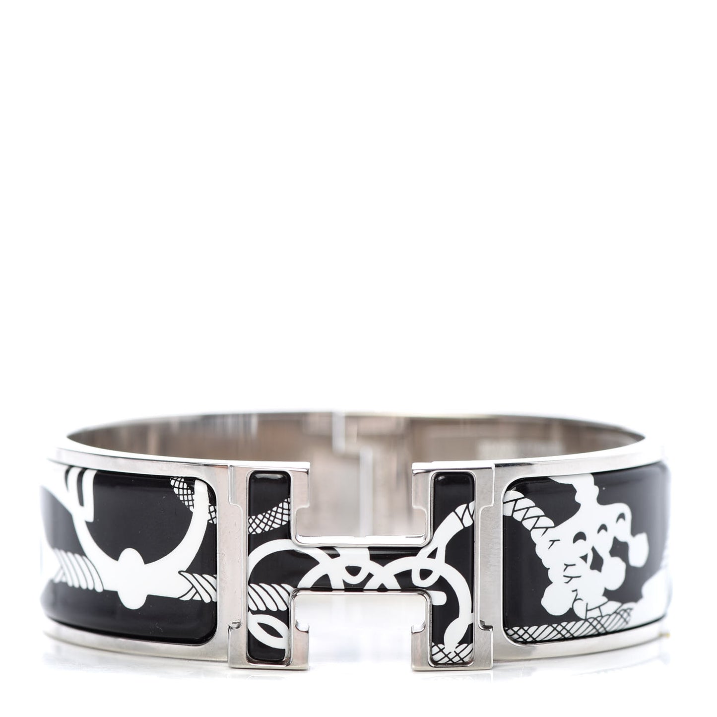 Enamel Panoplie Equestre Wide Clic Clac H Bracelet PM