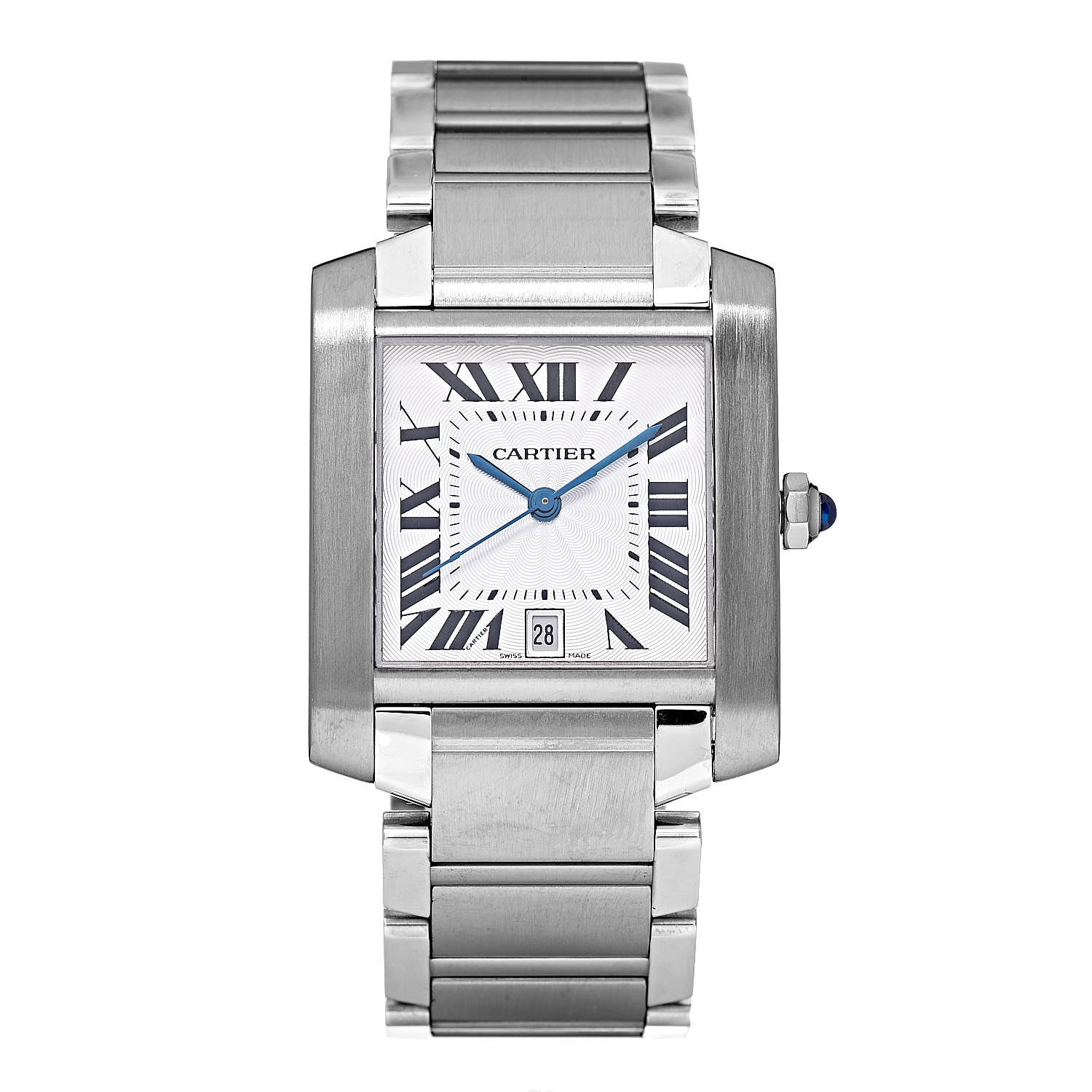 Cartier Stainless Steel 28mm Tank Francaise Automatic Watch 1 of 9