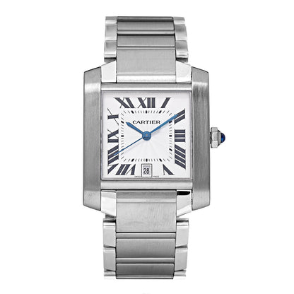 Cartier Stainless Steel 28mm Tank Francaise Automatic Watch 1 of 9