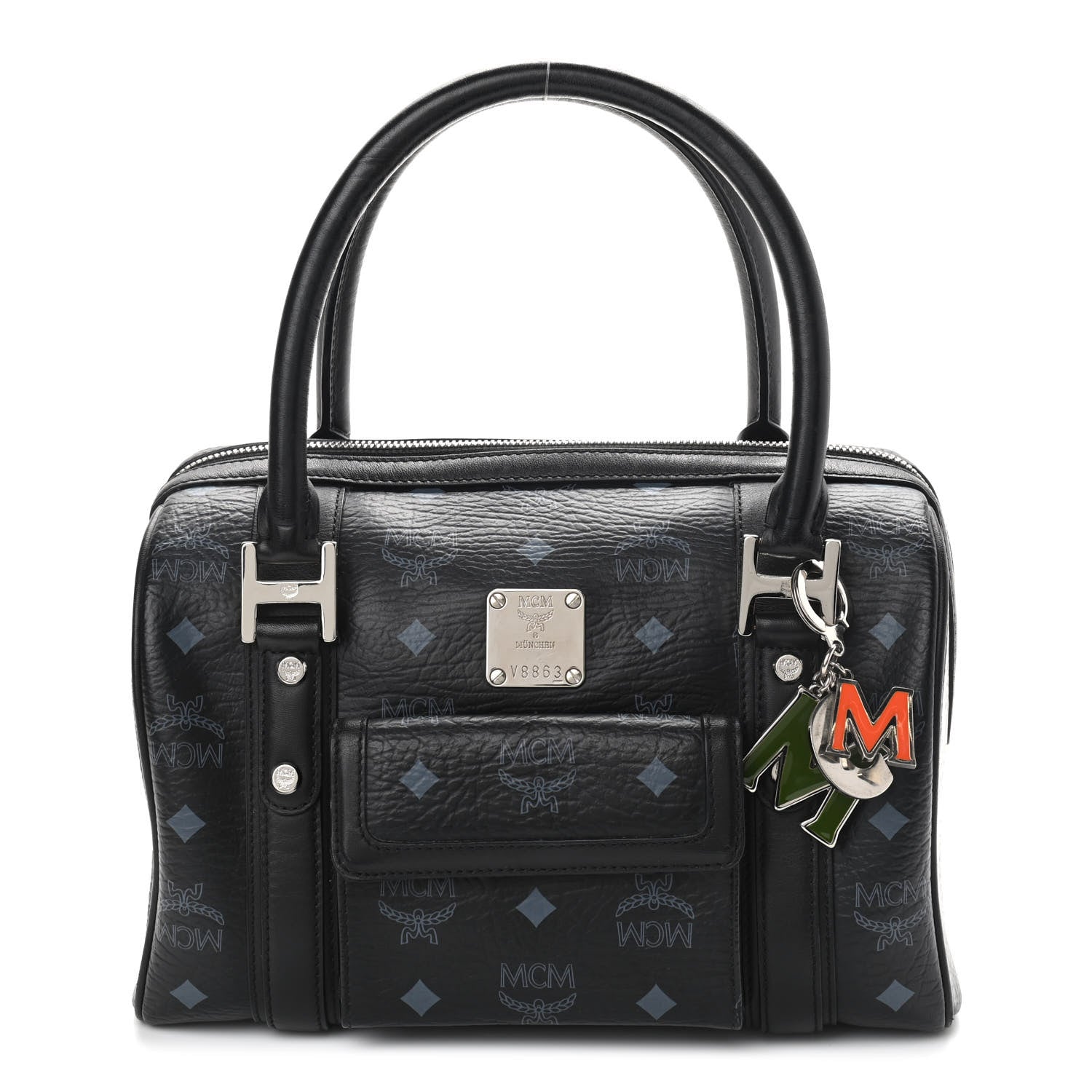 MCM Visetos Small Boston Bag Black 1 of 12