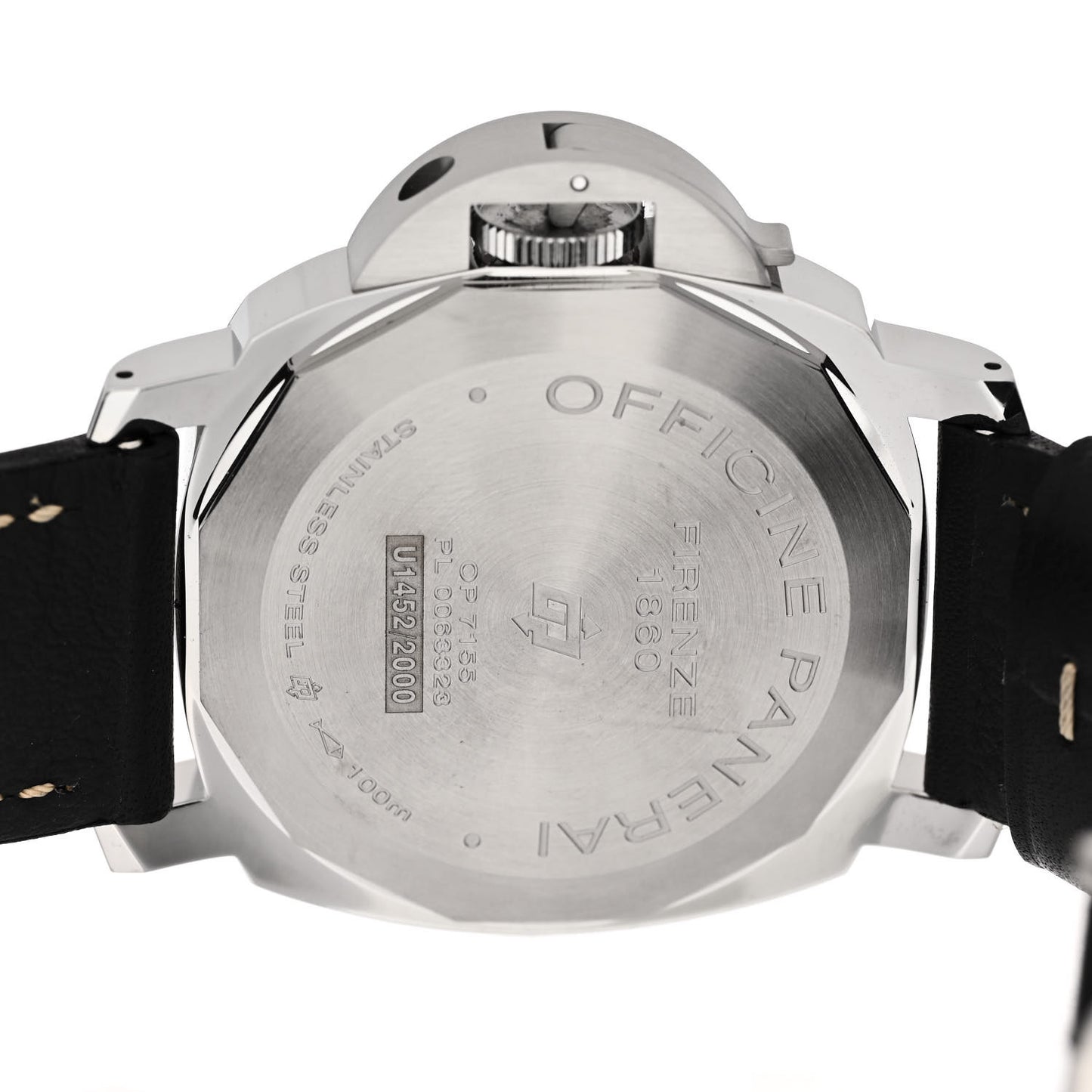 Stainless Steel Calfskin 44mm Luminor Marina Manual Winding Watch Black PAM00776