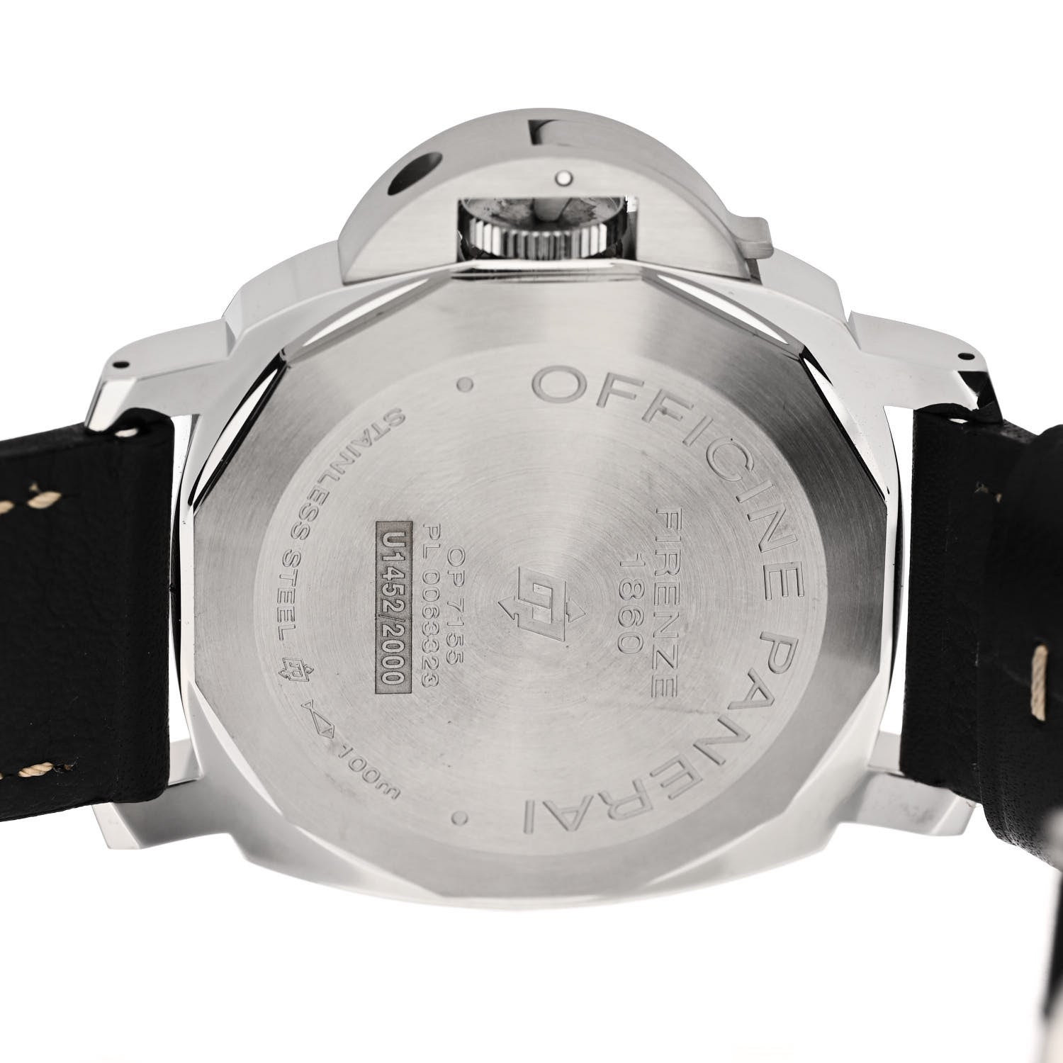 Panerai Stainless Steel Calfskin 44mm Luminor Marina Manual Winding Watch Black PAM00776 4 of 5