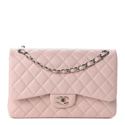 Chanel Caviar Quilted Jumbo Double Flap Pink 1 of 11