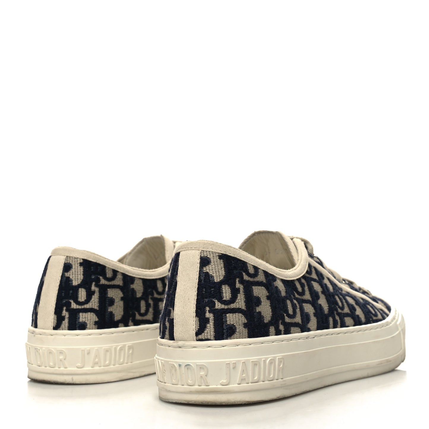 Canvas Oblique Walk'N'Dior Low Top Sneakers 40 Deep Blue