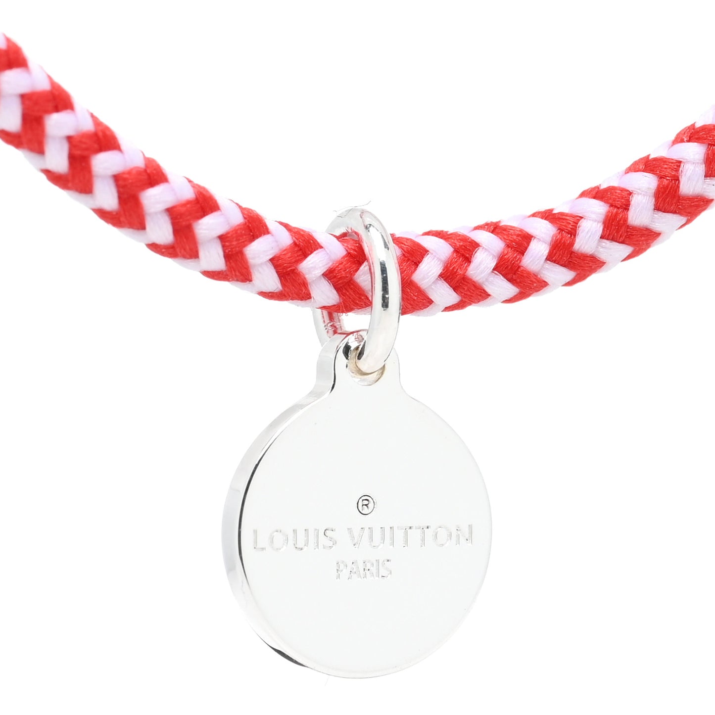 X UNICEF Sterling Silver Lockit Bracelet Red White