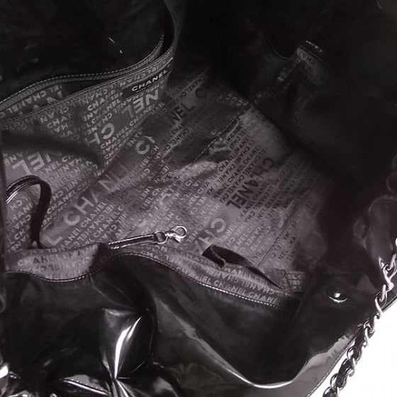 Chanel Vinyl XL Coco Cabas Black 8 of 10