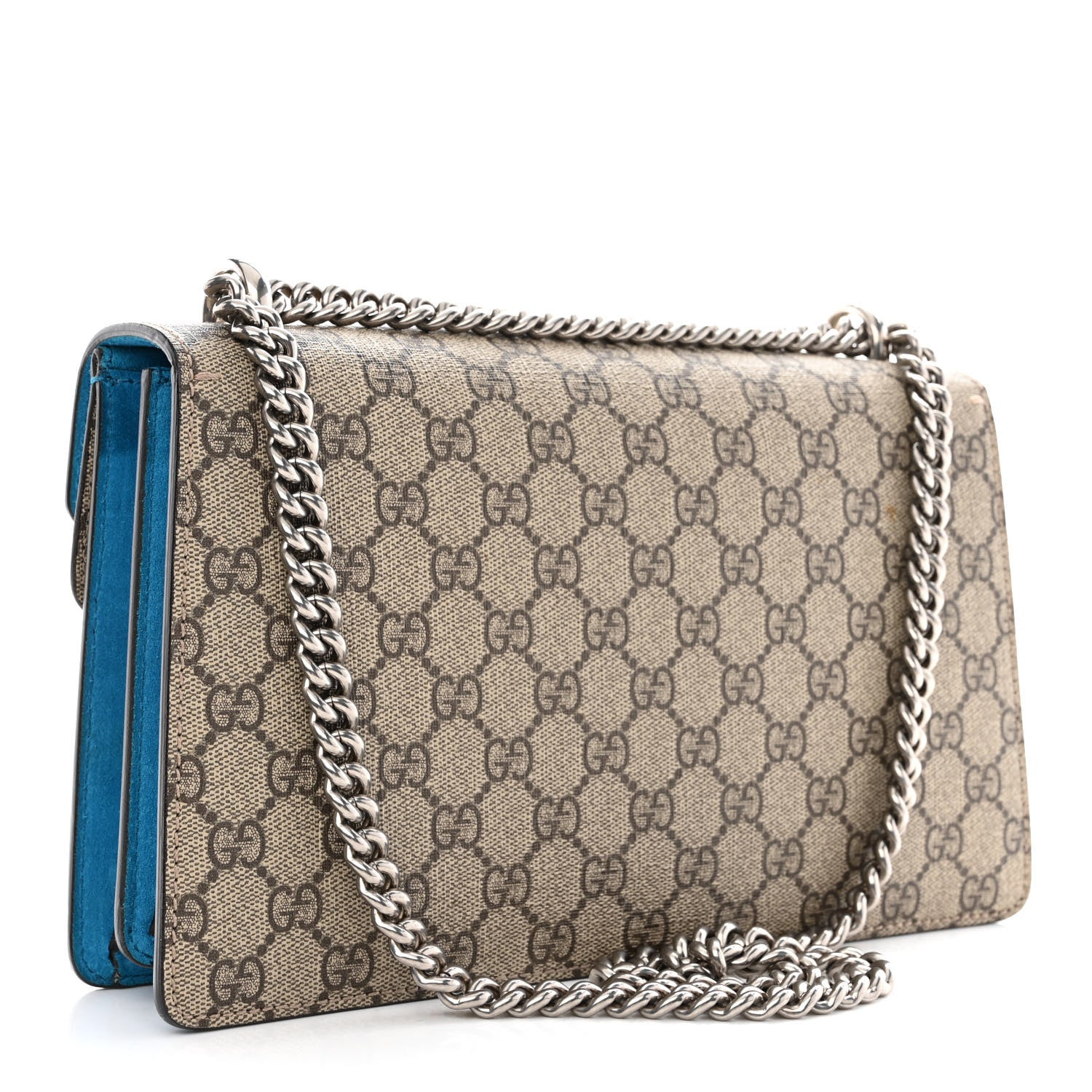 Gucci GG Supreme Monogram Small Dionysus Shoulder Bag Bright Turquoise 3 of 10