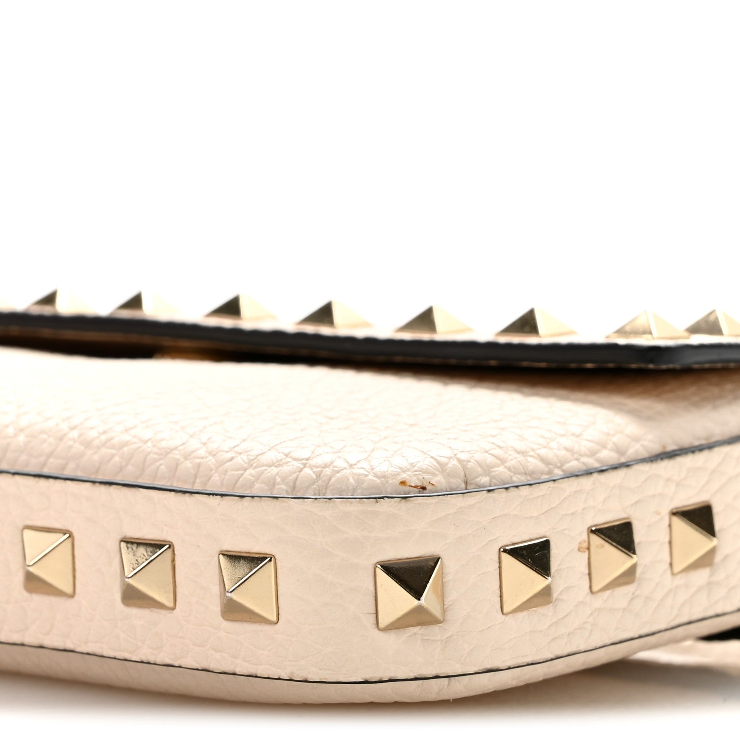 Valentino Garavani Grainy Calfskin Rockstud Crossbody Pouch Light Ivory 8 of 12