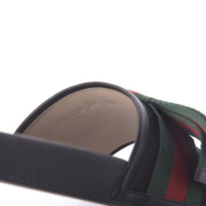 Gucci Satin Web Bow Slide Sandals 39 Black 8 of 10