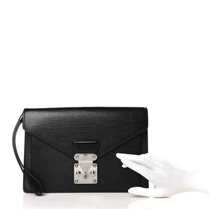 Louis Vuitton Epi Pochette Sellier Dragonne Clutch Black 2 of 8
