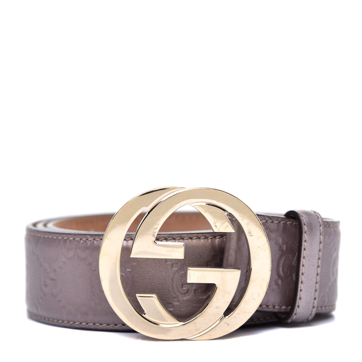 Gucci Guccissima Interlocking G Belt 105 42 Mauve 1 of 5