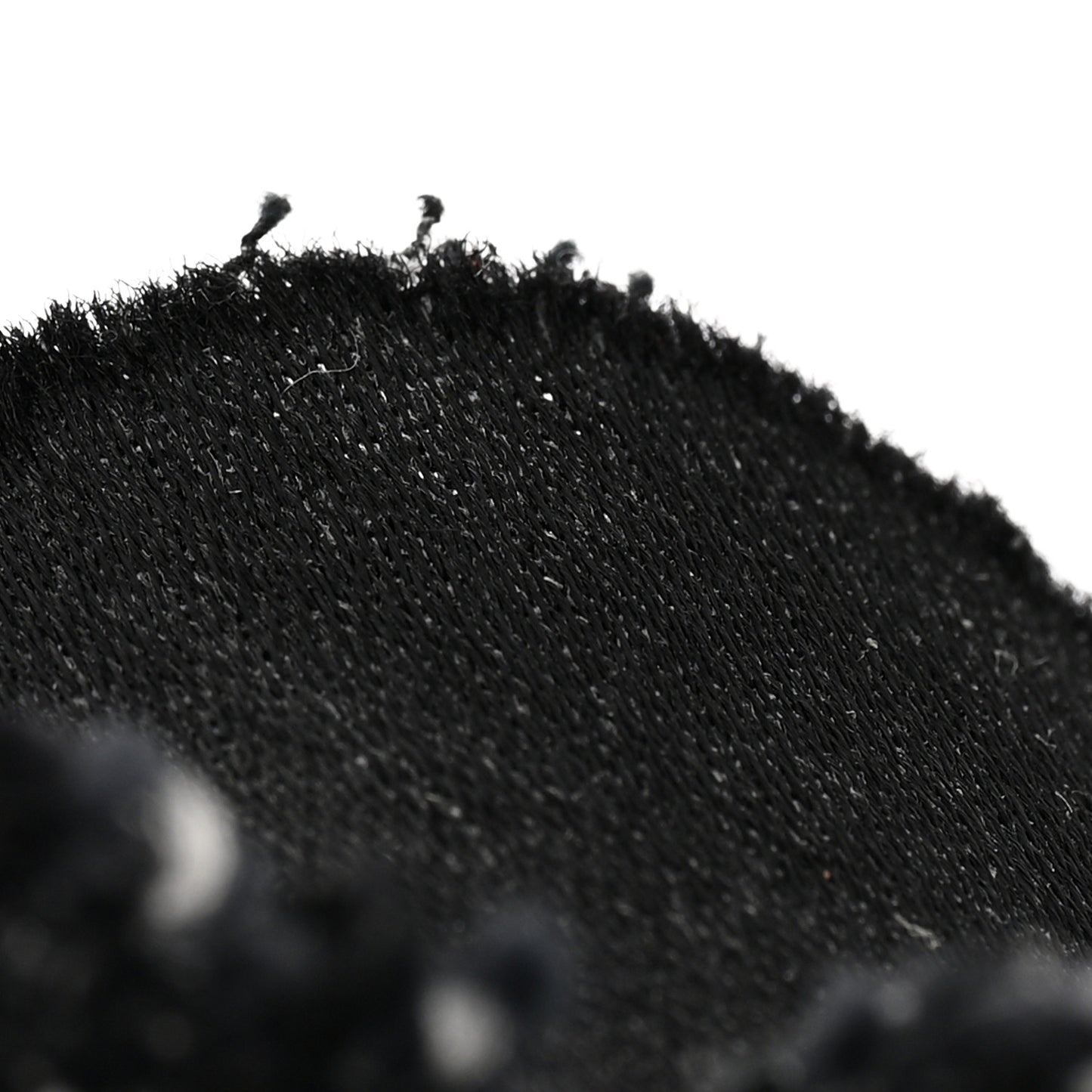 Tweed Camellia Pin Brooch Black White