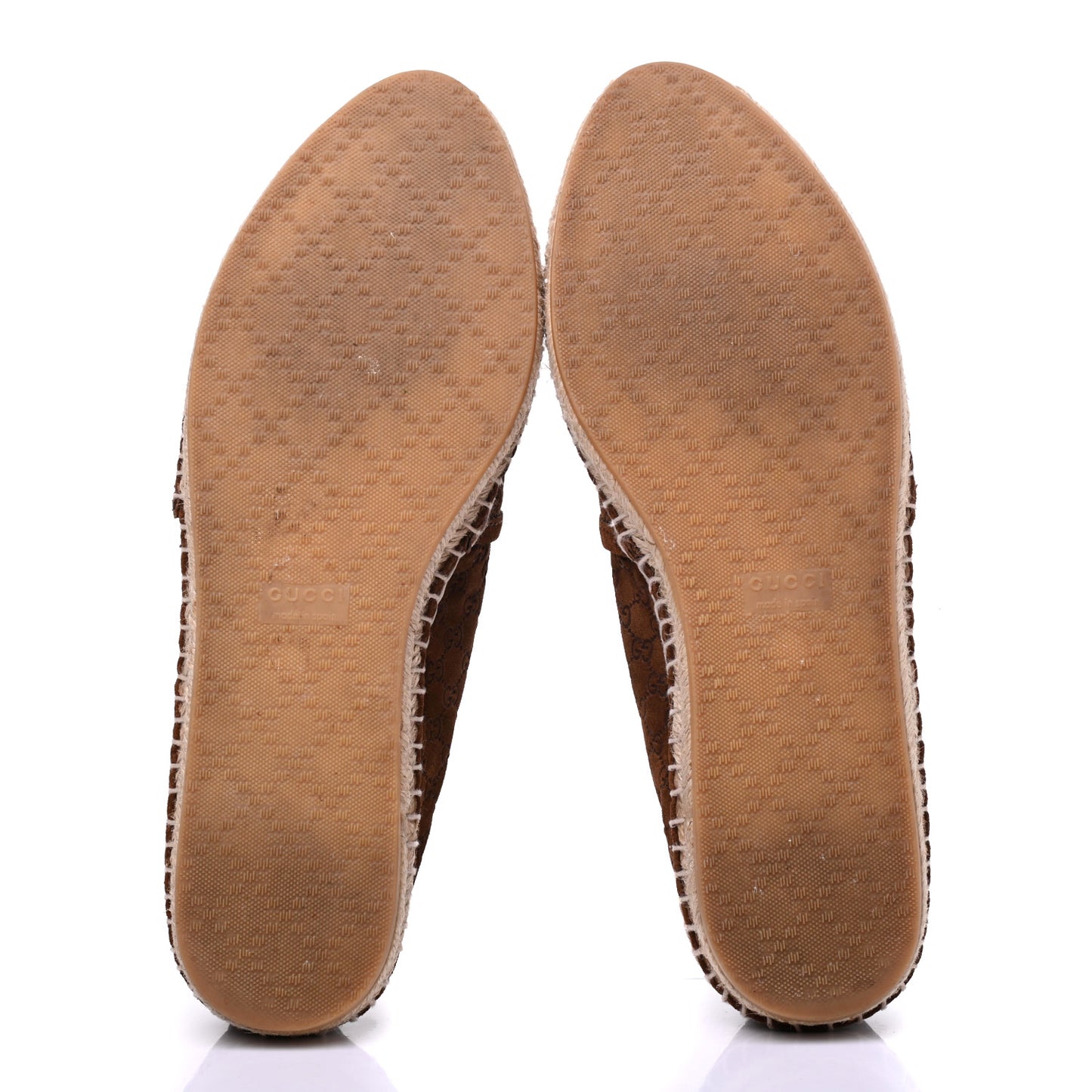 Suede Microguccissima Espadrilles 37.5 Nut Brown