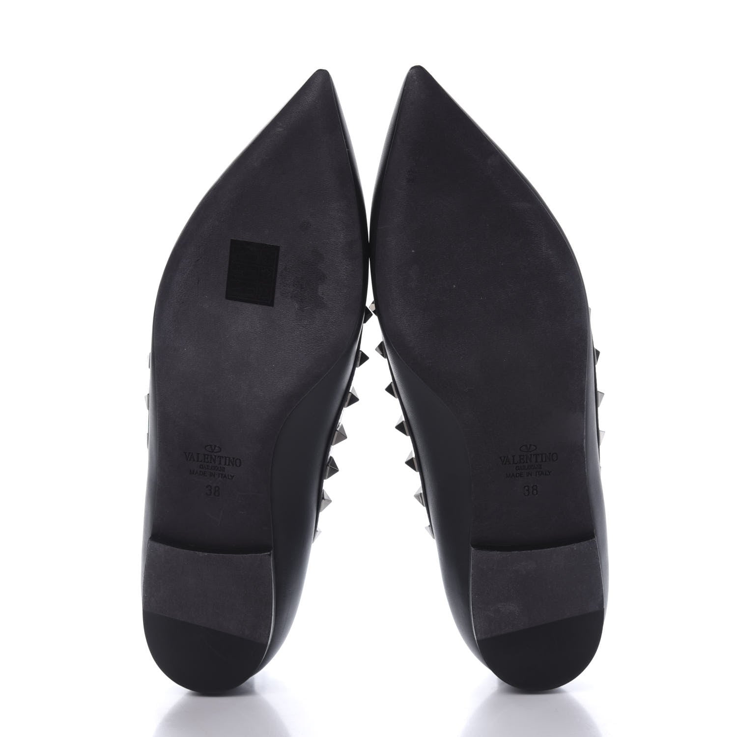 Valentino Garavani Nappa Rockstud Ballerina Flats 38 Black 5 of 9