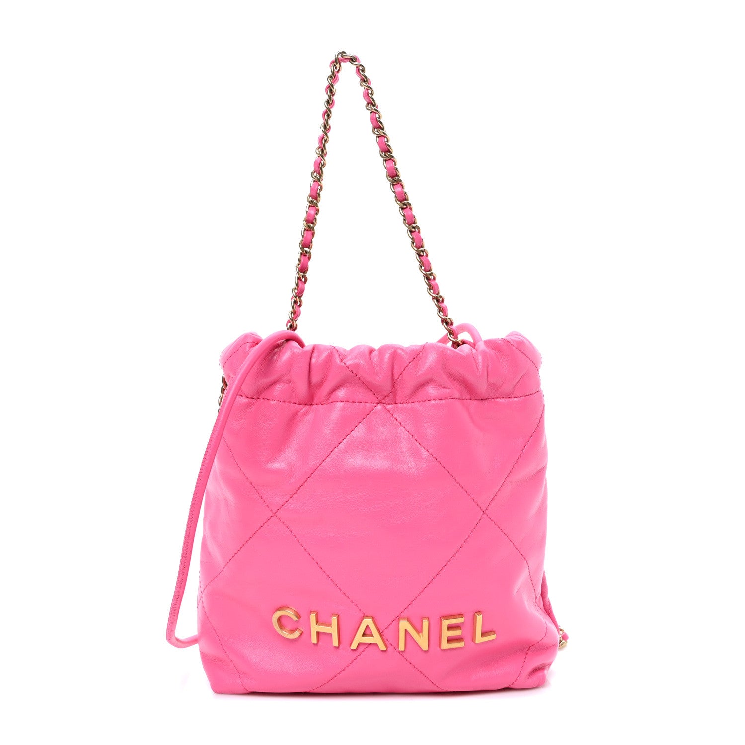 Chanel Shiny Calfskin Quilted Mini Chanel 22 Pink 1 of 10