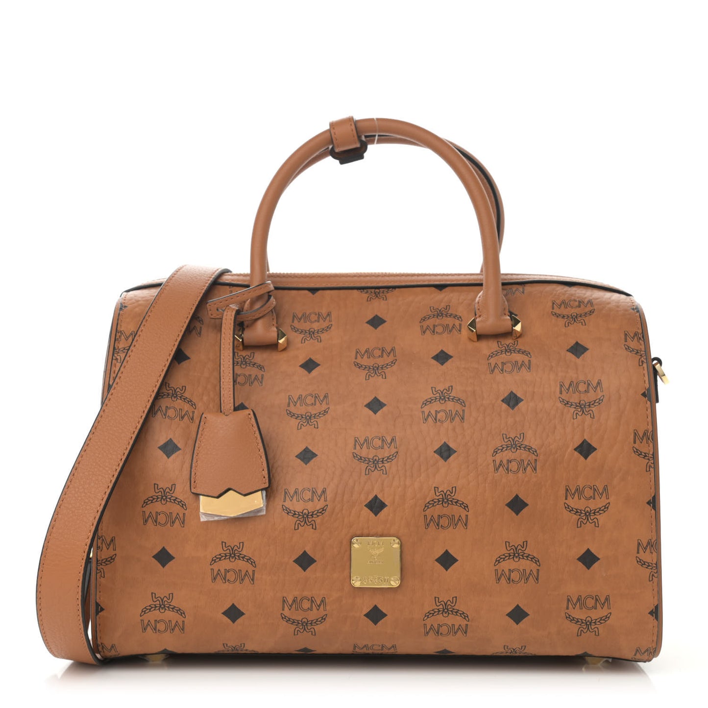 Visetos Medium Boston Bag Cognac