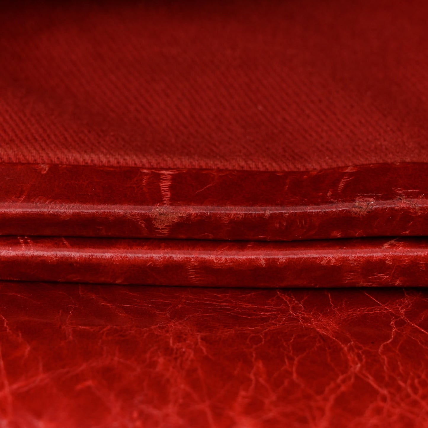 Glazed Calfskin Quilted Large Just Mademoiselle Bowling Bag Red