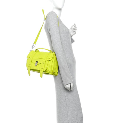 Proenza Schouler Lambskin Medium PS1 Satchel Sulfur 2 of 9