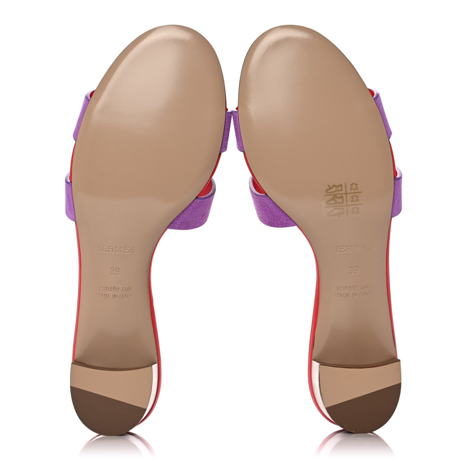 Hermes Suede Goatskin Oasis Sandals 39 Violet Parme 5 of 9