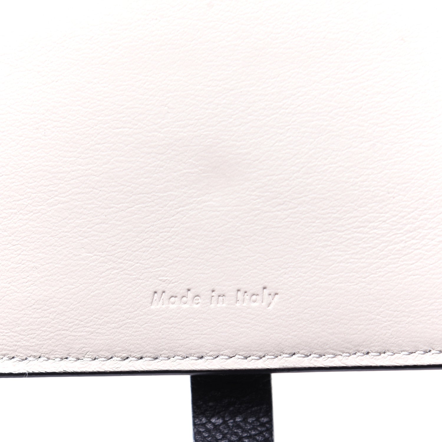 Celine Grained Calfskin Large Multifunction Strap Wallet Black Chalk 8 of 11