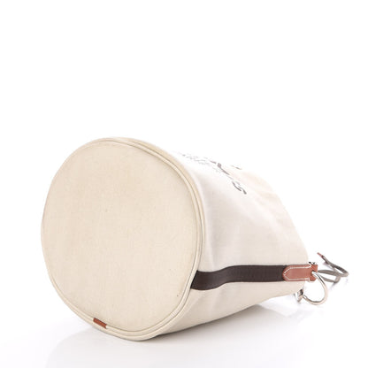 Hermes Natural Barenia Toile Sac De Pansage Grooming Bag 5 of 9