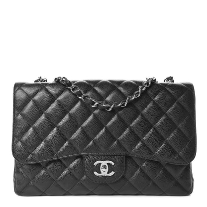 Chanel Caviar Quilted Jumbo Single Flap Black 1 of 9