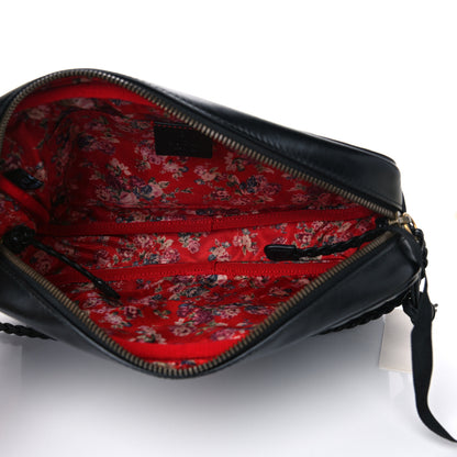 Gucci Calfskin Web Trapuntata Small GG Shoulder Bag Black 5 of 11