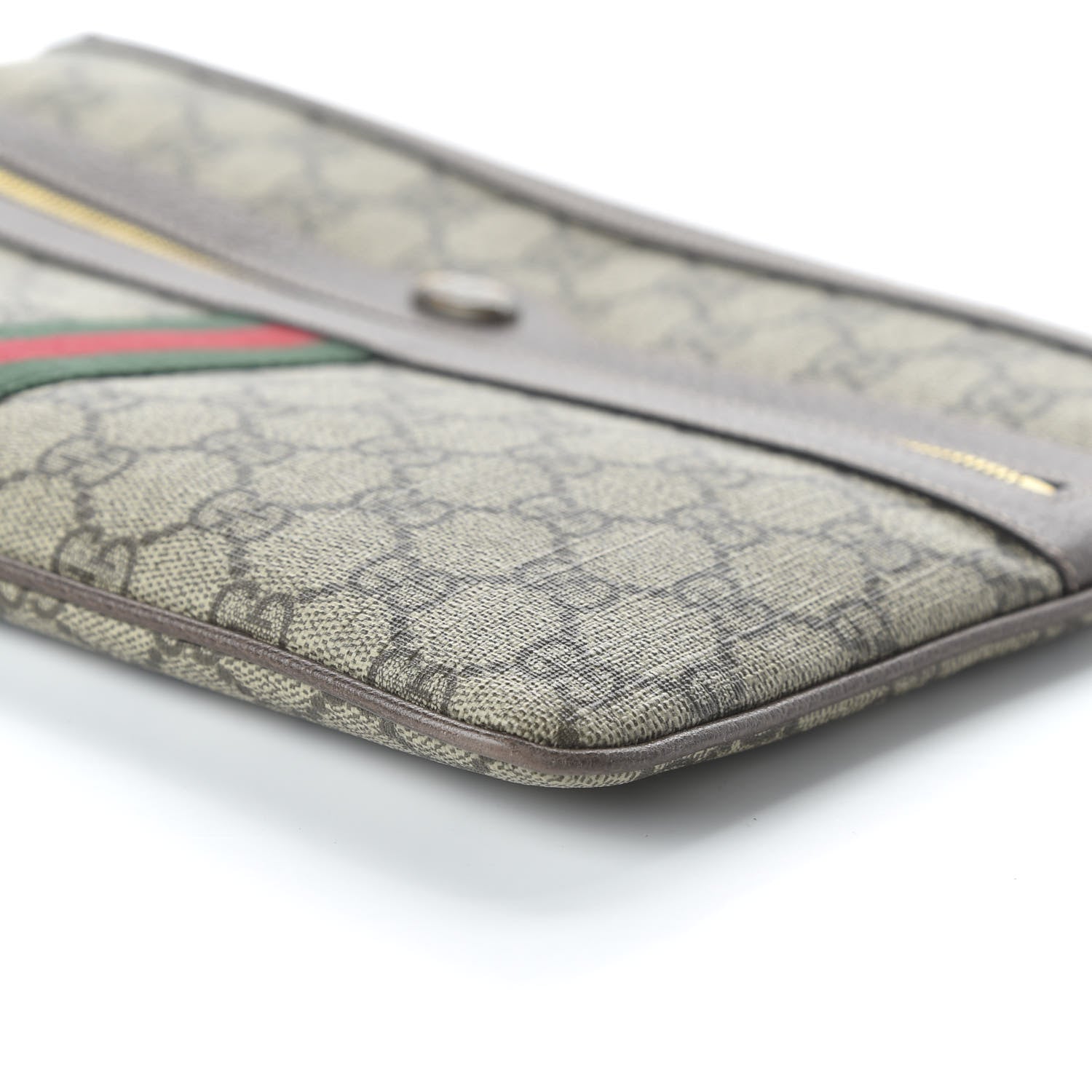 Gucci GG Supreme Monogram Large Ophidia Pouch Clutch Brown 7 of 11