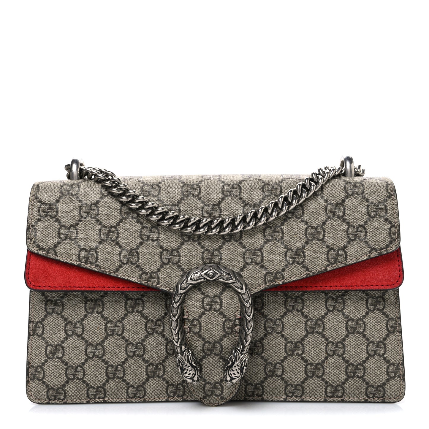 GG Supreme Monogram Small Dionysus Shoulder Bag Red