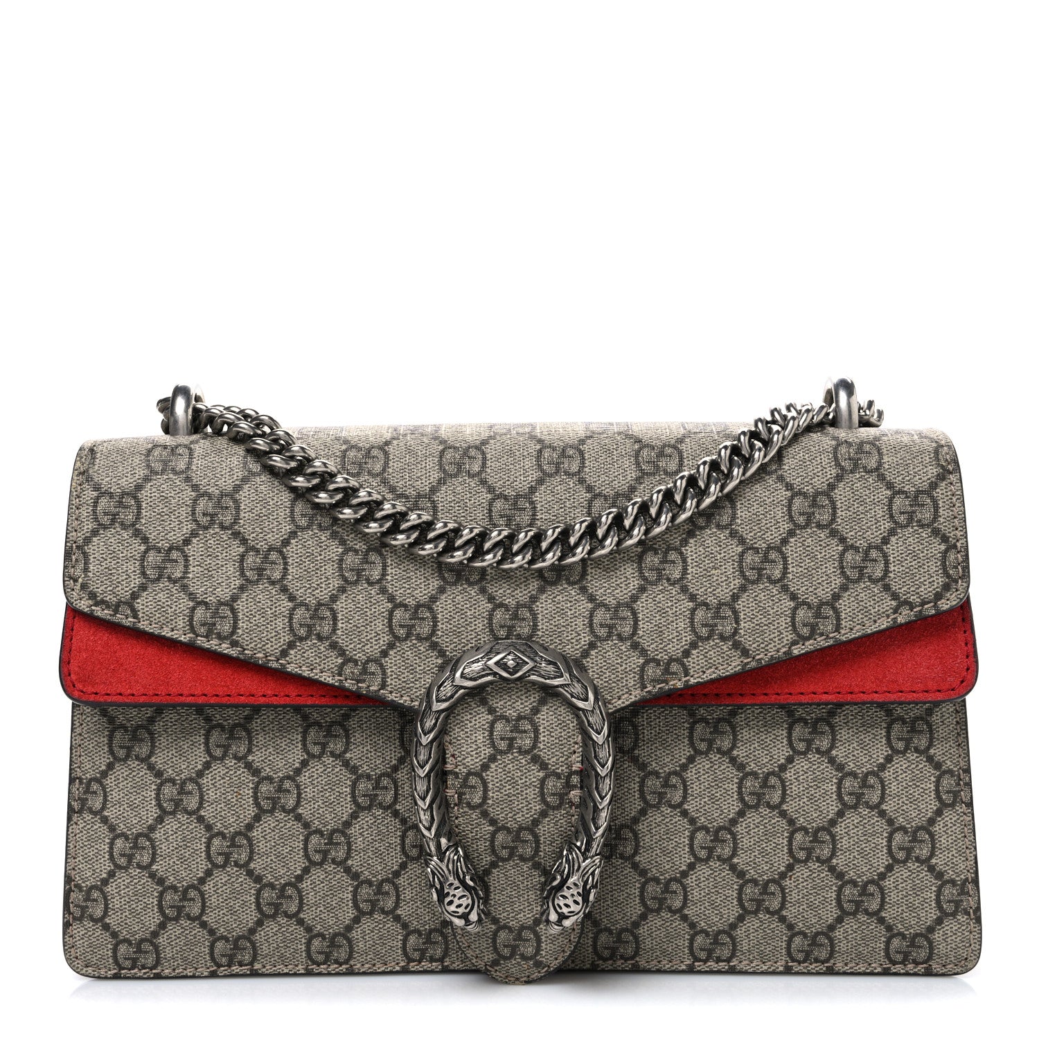 Gucci GG Supreme Monogram Small Dionysus Shoulder Bag Red 1 of 11