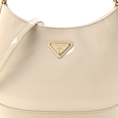 Prada Spazzolato Cleo Adjustable Strap Shoulder Bag Avorio 7 of 9