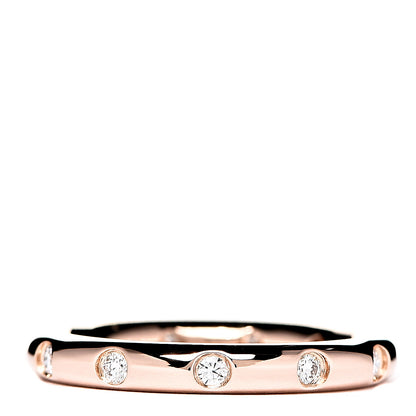 Tiffany 18K Rose Gold Diamond Bezet Band Ring 48 4.5 1 of 4