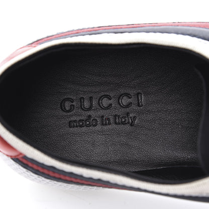 Gucci Calfskin Web Falacer Sneakers 7.5 White Blue Red 7 of 9