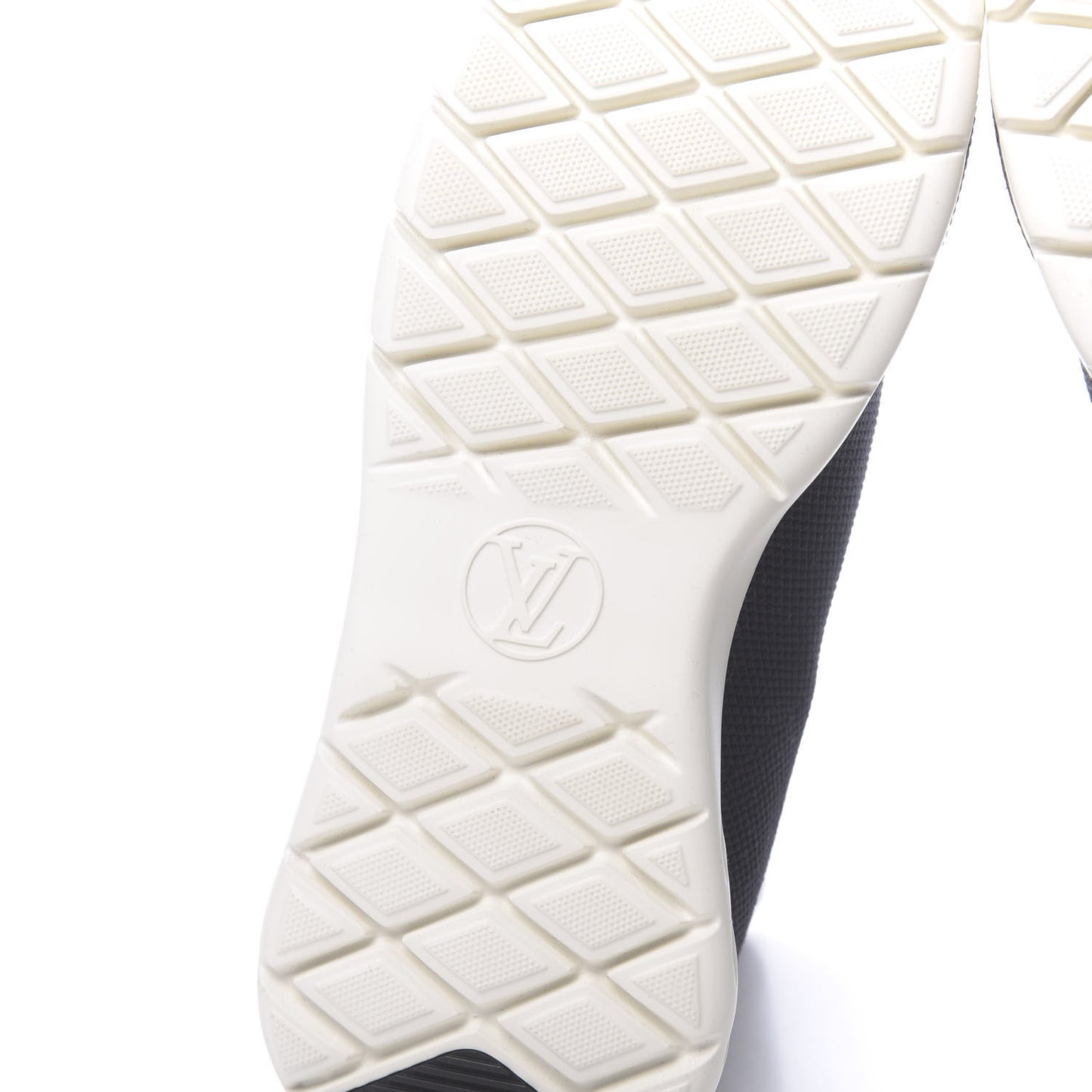Stretch Fabric LV Black Heart Sock Sneaker 39 Black