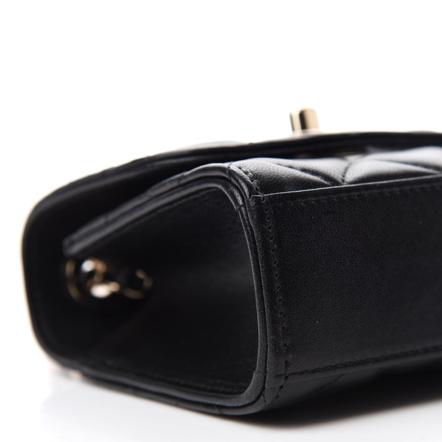 Chanel Lambskin Quilted Mini Trendy CC Chain Wallet Black 6 of 11
