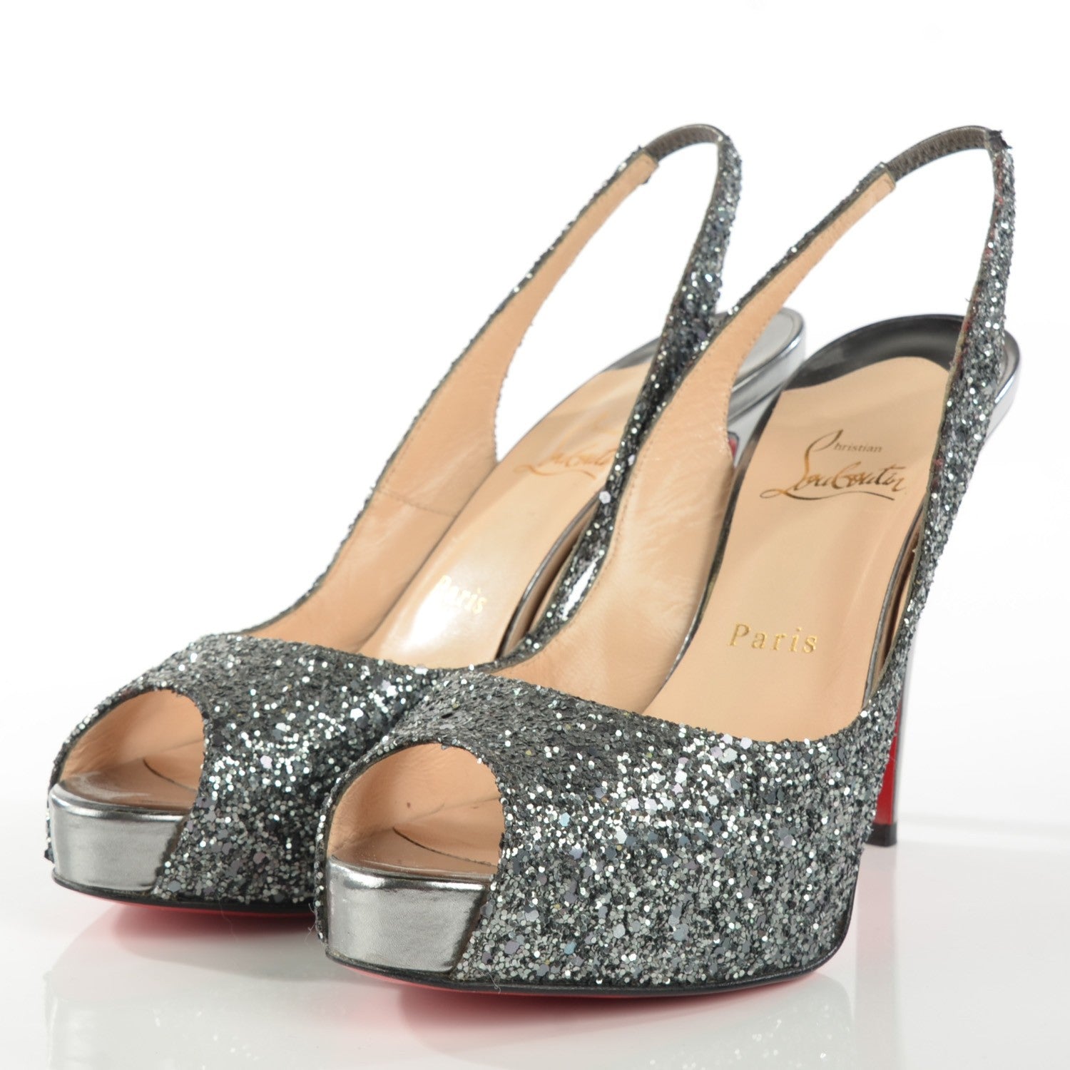 Christian Louboutin Glitter Hyper Prive 120 Pumps 39.5 3 of 7