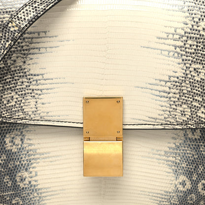 Celine Lizard Medium Classic Box Flap Bag Natural 8 of 10