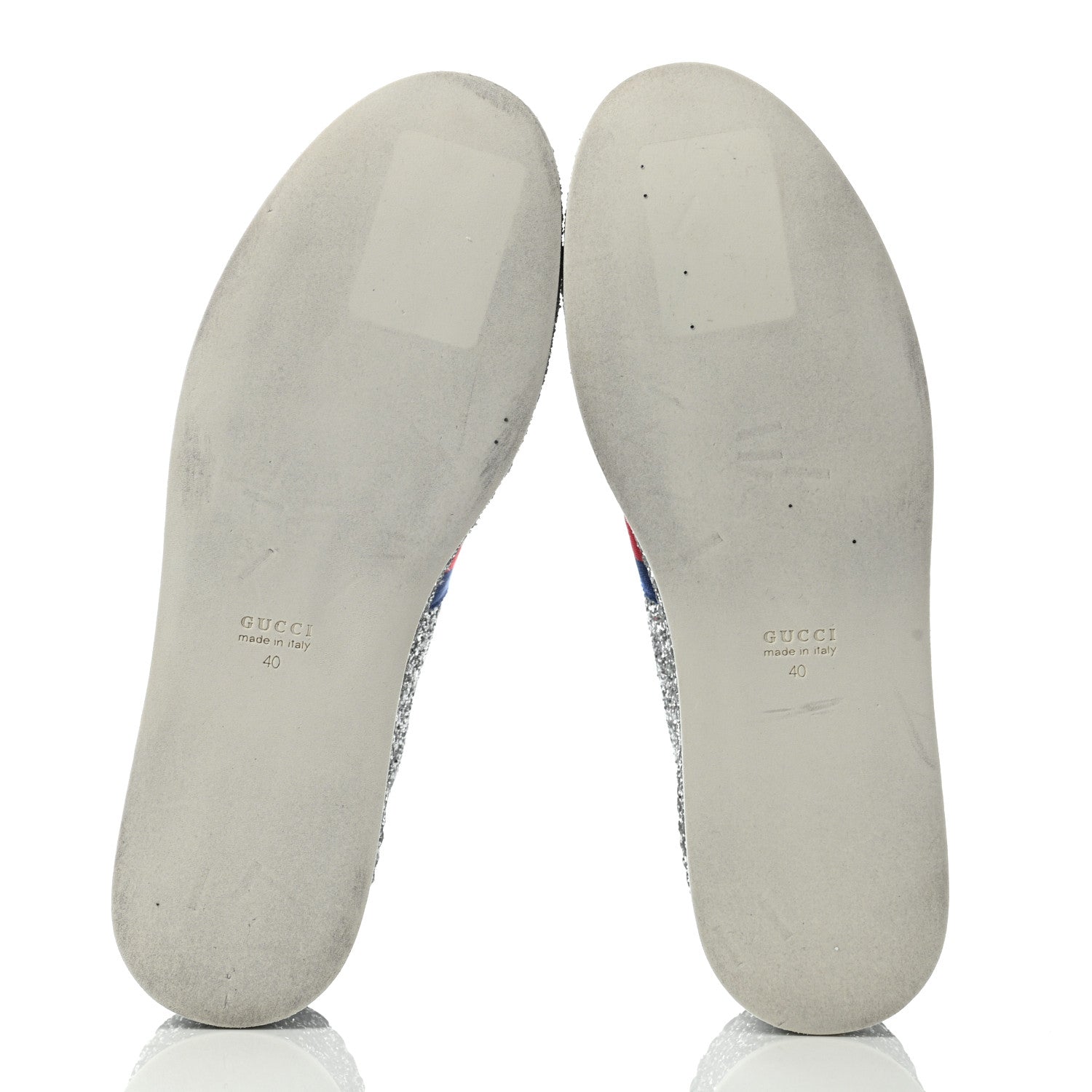 Gucci Glitter Peggy Platform Sneakers 40 Argento 5 of 12
