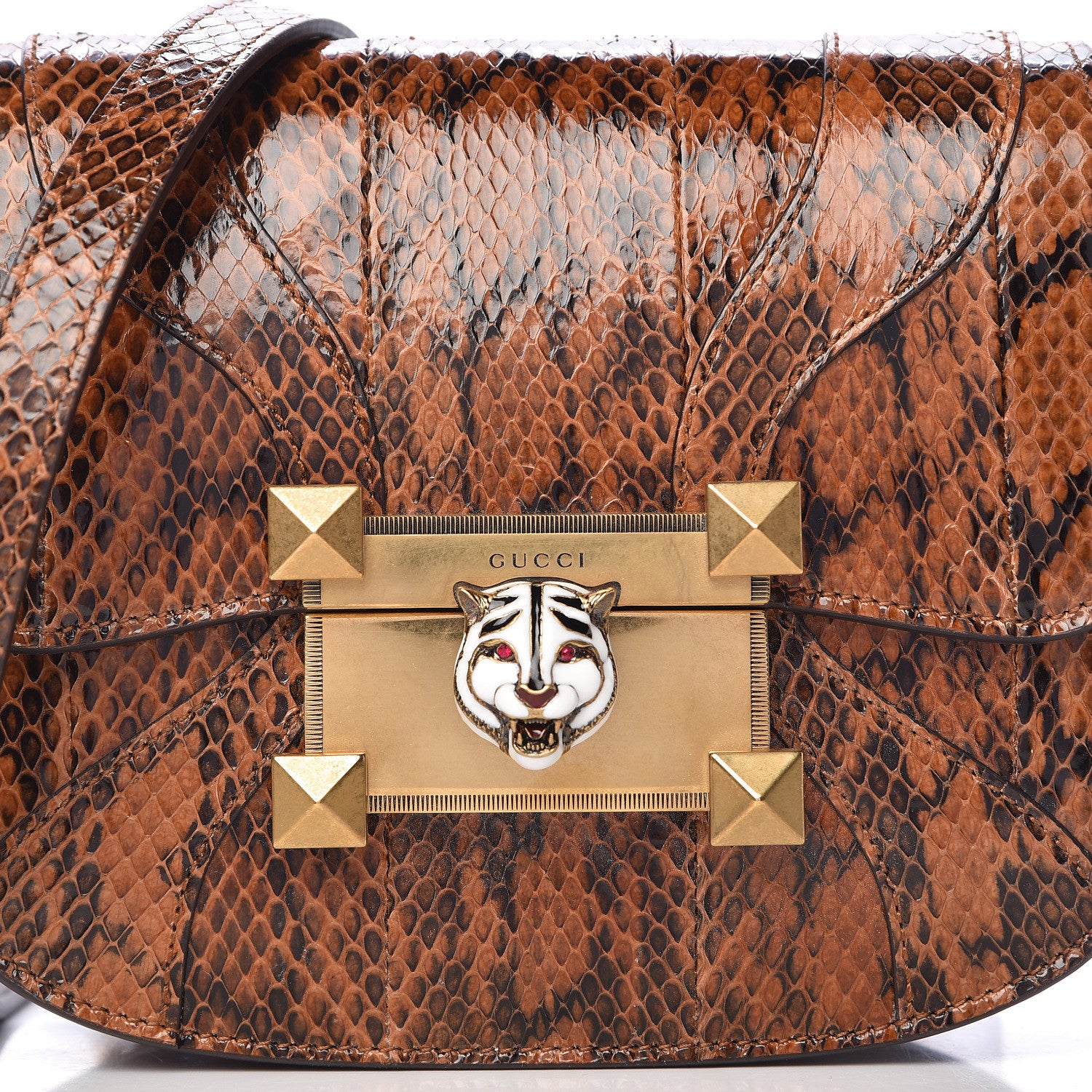 Gucci Elaphe Radiata Crystal Small Osiride Shoulder Bag Bright Cuir Ruby 9 of 15