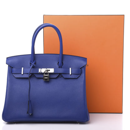 Hermes Taurillon Novillo Birkin 30 Bleu Electrique 9 of 9