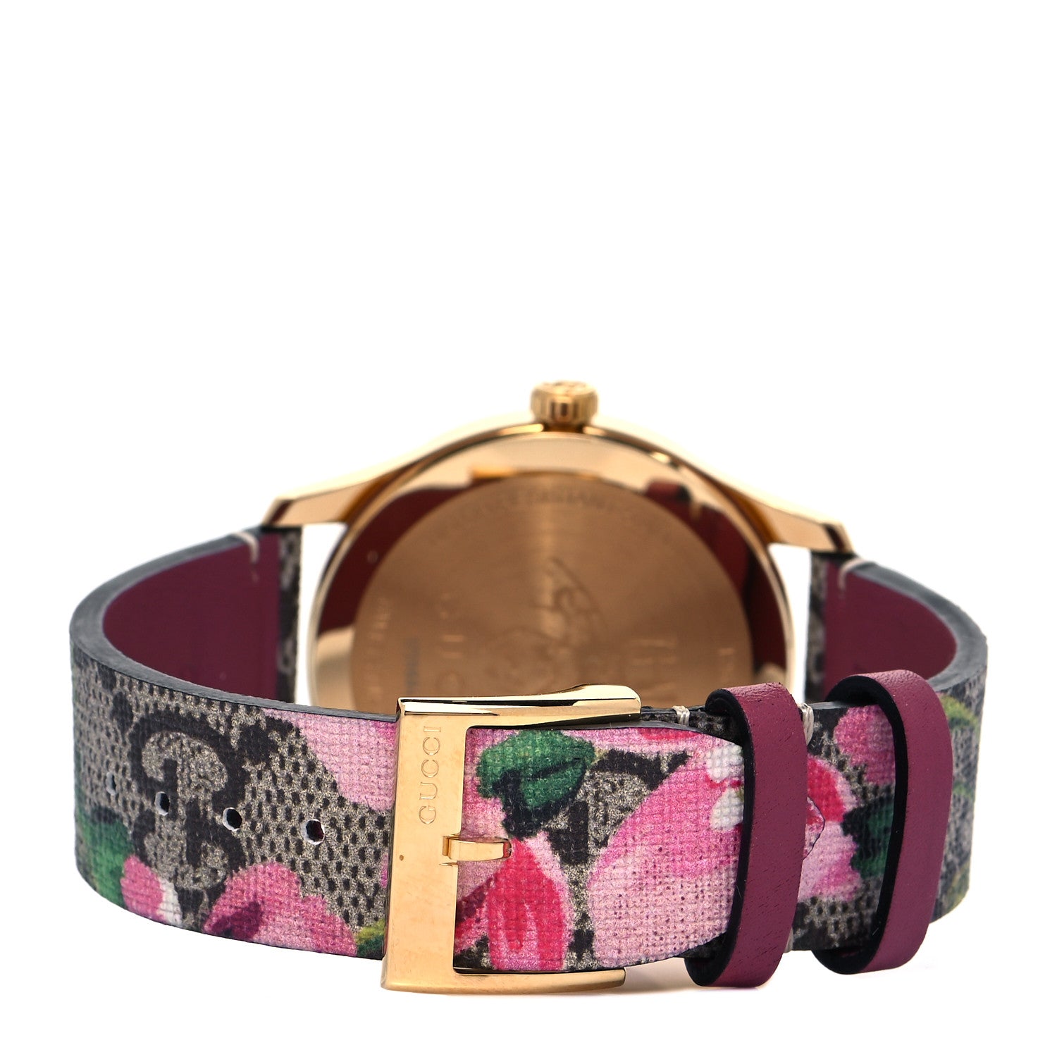 Gucci Stainless Steel Canvas 38mm G-Timeless Supreme GG Blooms Quartz Watch Brown 3 of 5