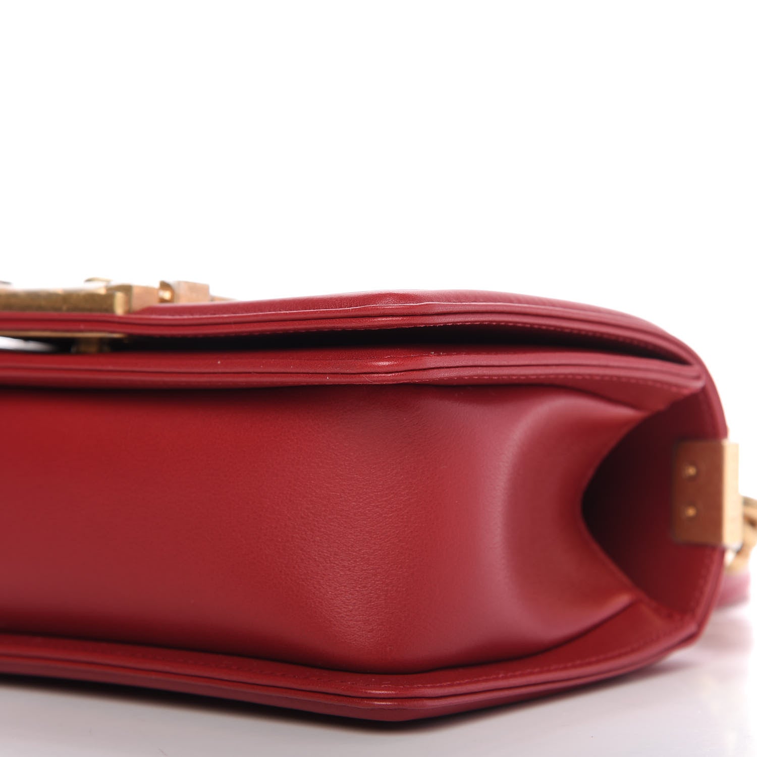 Chanel Calfskin Quilted Small Boy Logo Top Handle Flap Red 7 of 11