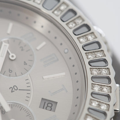 Christian Dior Stainless Steel Diamond Sapphire 38mm Christal Chronograph Quartz Watch White 5 of 16