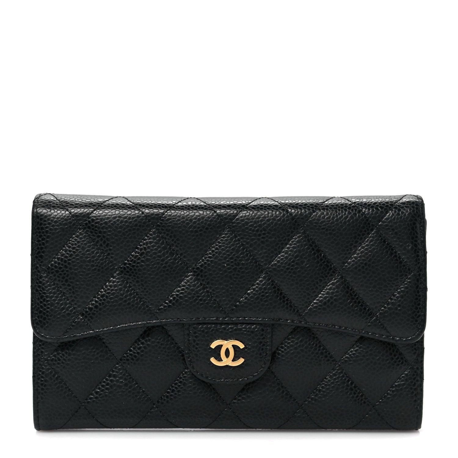Chanel Caviar Quilted Large Flap Wallet Black 1 of 10